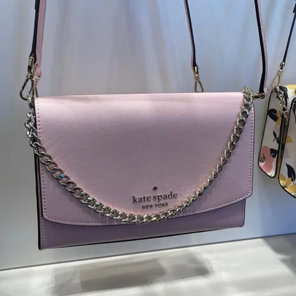 Kate Spade Carson Convertible Crossbody Chalk Pink - Picture 3 of 16